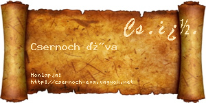 Csernoch Éva névjegykártya