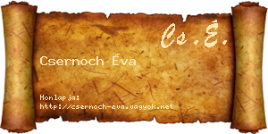 Csernoch Éva névjegykártya