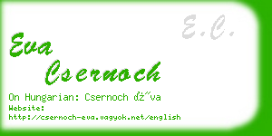 eva csernoch business card